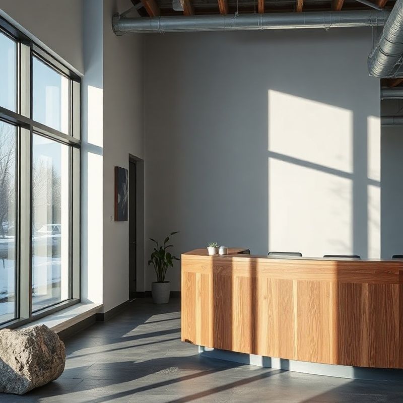 Front reception area of the Novaespark Edmonton logistics office